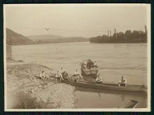 Foto 11x8 junge Bayern Lederhose Tracht Rhein Fähre Seilzug nähe Bodensee 1929