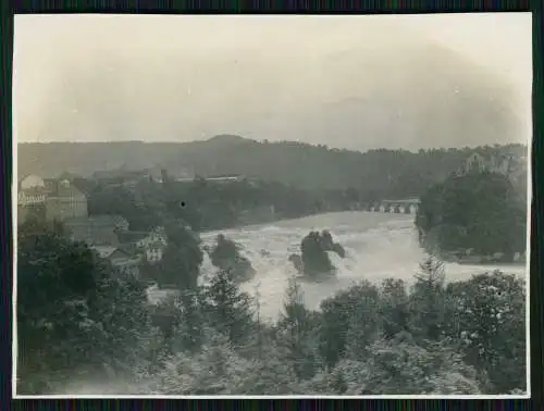 2xFoto 11x8 junge Bayern Lederhose Tracht Schaffhausen Rheinfall Wasserfall 1929