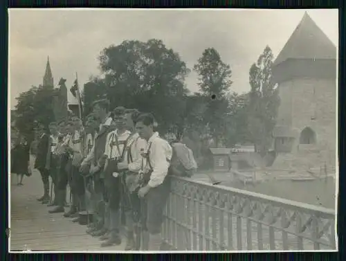 Foto 11x8 junge Bayern Lederhose Tracht Konstanz Bodensee Rheinbrücke Turm 1929