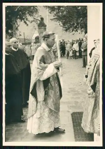 4x Foto Rengsdorf Waldbreitbach Neuwied ? Franziskaner Priester Pfarrer ua. 1955