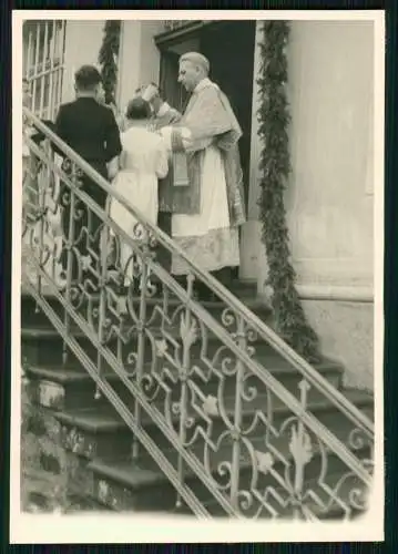 4x Foto Rengsdorf Waldbreitbach Neuwied ? Franziskaner Priester Pfarrer ua. 1955