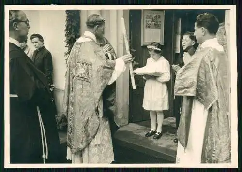 4x Foto Rengsdorf Waldbreitbach Neuwied ? Franziskaner Priester Pfarrer ua. 1955