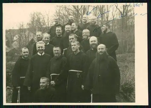 5x Foto Rengsdorf Waldbreitbach Neuwied ? Franziskaner Priester Pfarrer ua. 1955