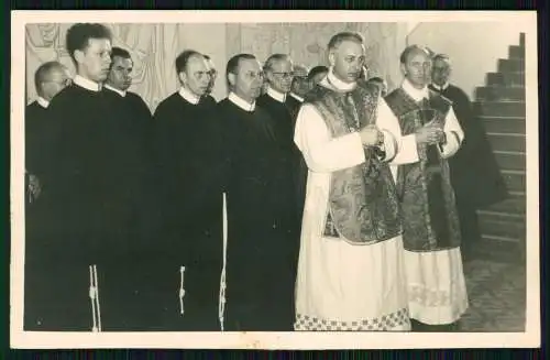 5x Foto Rengsdorf Waldbreitbach Neuwied ? Franziskaner Priester Pfarrer ua. 1955
