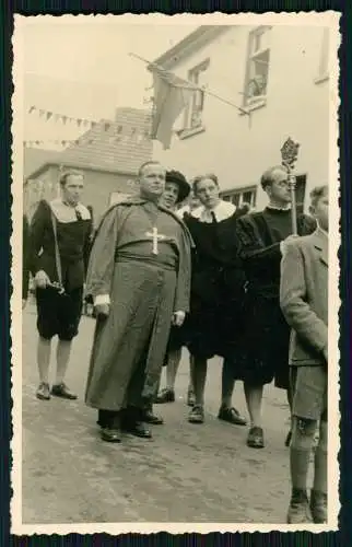 4x Foto AK Kirchweihfest o.ä Ruhrgebiet ? Priester Pfarrer aus Eichstätt 1951-56