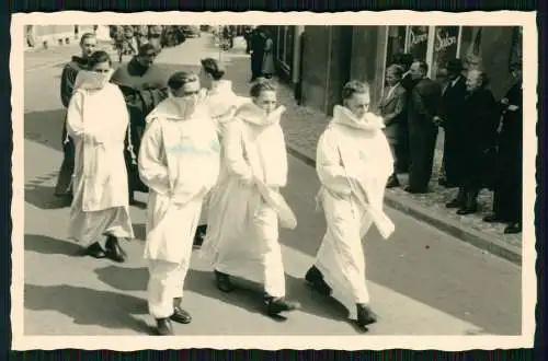 4x Foto AK Kirchweihfest o.ä Ruhrgebiet ? Priester Pfarrer aus Eichstätt 1951-56