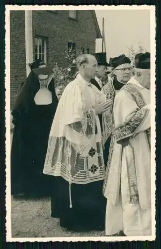 4x Foto AK Kirchweihfest o.ä Ruhrgebiet ? Priester Pfarrer aus Eichstätt 1951-56