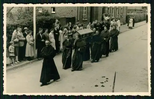 4x Foto AK Kirchweihfest o.ä Ruhrgebiet ? Priester Pfarrer aus Eichstätt 1951-56