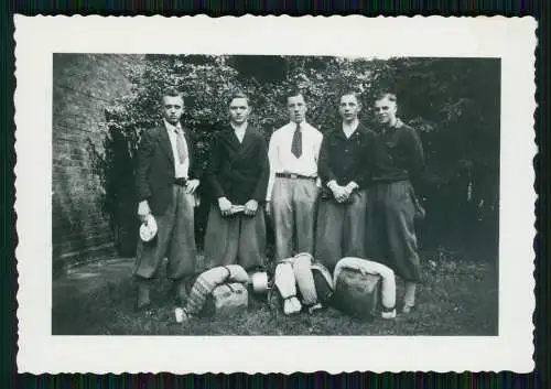 11x Foto Jungs Männer v. Gelsenkirchen nach Thüringen 1935 Rückseite beschrieben