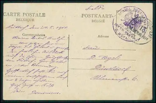 AK 1. WK Liège Lüttich Wallonien, La grande Poste 1914 Feldpost gelaufen