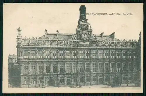 AK 1. WK Valenciennes Nord, Place d'Armes, Hotel de Ville 1915 Feldpost gelaufen