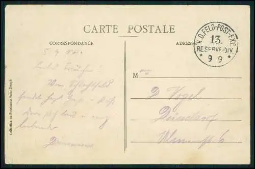 AK 1. WK Givry Frankreich Pensionnat St-Joseph La Chapelle 1914 Feldpost gel.