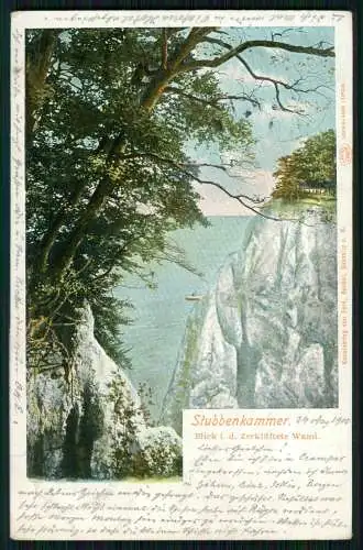 2x AK Stubbenkammer Sassnitz auf Rügen, Zerklüftete Wand uvm. 1902 gelaufen