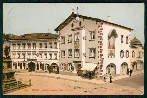 AK Bad Tölz Oberbayern Obere Hauptstrasse Haus Lindner 1924 gelaufen