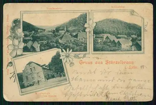 AK Sturzelbronn Lothringen Moselle Kreuzberg Gastwirtschaft J. Simon 1899 gel.