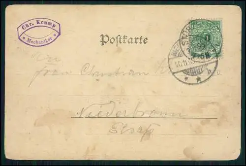 AK Sturzelbronn Lothringen Moselle Kreuzberg Gastwirtschaft J. Simon 1899 gel.