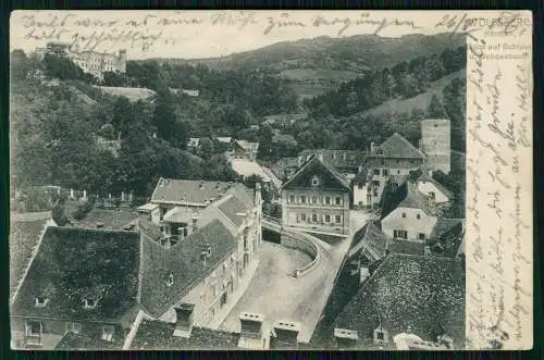 AK Wolfsberg Kärnten Österreich Blick auf Schloß und Schossbach 1906 gelaufen