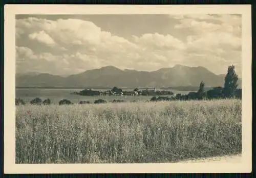 2x Foto AK Fraueninsel Binnenseeinsel im Chiemsee Lr. Rosenheim 1939