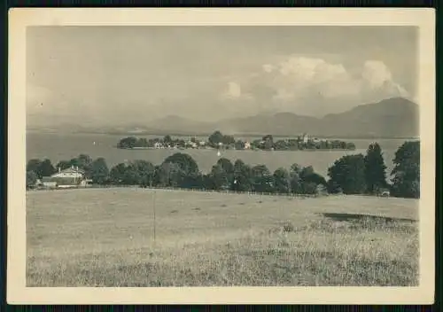 2x Foto AK Fraueninsel Binnenseeinsel im Chiemsee Lr. Rosenheim 1939