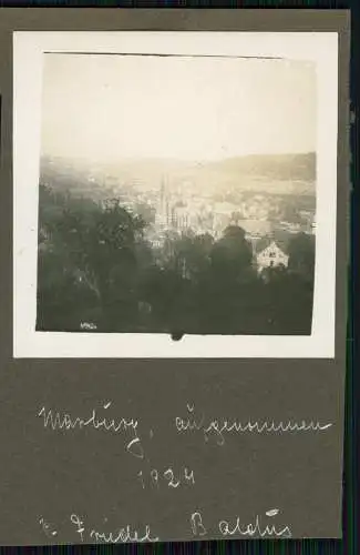 5x Foto Marburg an der Lahn, verschiedene Ansichten 1924