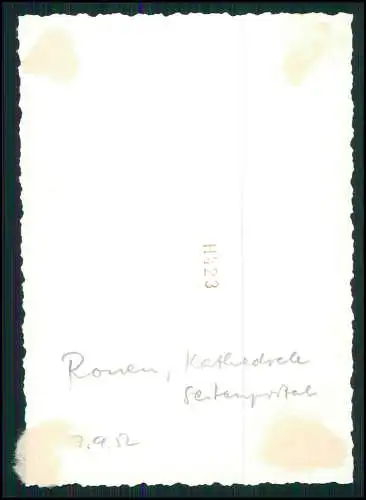 10x Foto Nachkriegs Reise nach Frankreich Rouen Honfleur uvm. 1952