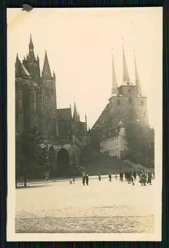 4x Foto Erfurt in Thüringen Partie am Dom und Severikirche 1938