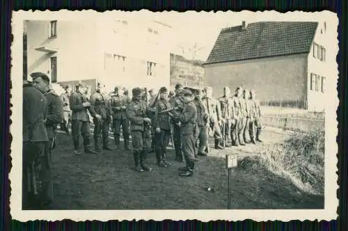 4x Foto Soldaten Deutsche Wehrmacht Gewehr Appell Karabiner 1939