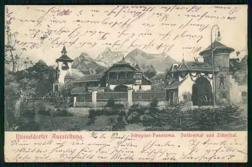 AK Düsseldorf Ausstellung Schweizer-Panorama Suldenthal und Zillerthal 1902 gel.