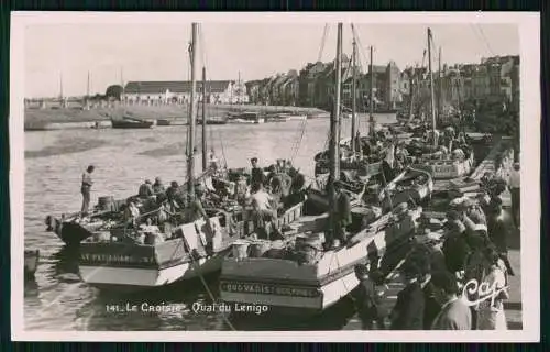 3x Foto AK  Le Croisic Loire Atlantique, Fischer im Hafen Promenade uvm.