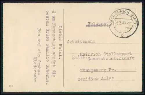 7x AK mit Blumen als Feldpost 1940-41 gelaufen