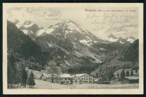 AK Birgsau Oberstdorf Oberallgäu Blick auf Gasthof Birgsau Gebirge 1915 gelaufen