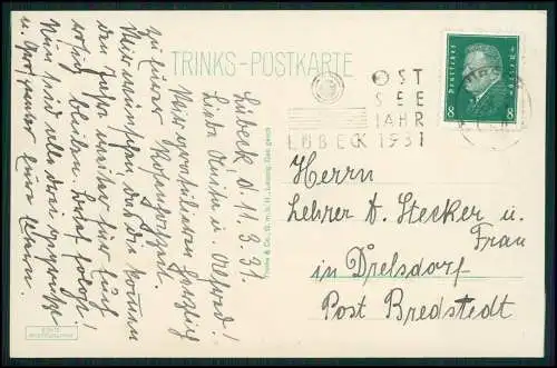 Foto AK alte Ansichtskarte Postkarte Motive Lübeck in Schleswig Holstein 1936-40