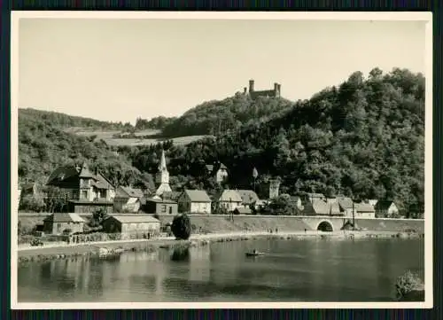 3x Foto Balduinstein an der Lahn Blick auf den Ort mit Schloss Schaumburg uvm.