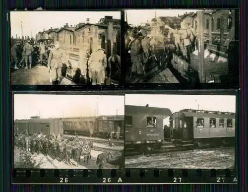 37x Foto 4x3cm Soldaten Wehrmacht im Einsatz Bahnhof uvm. 1938-41