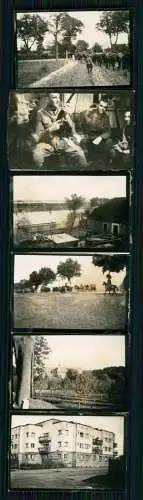 37x Foto 4x3cm Soldaten Wehrmacht im Einsatz Bahnhof uvm. 1938-41