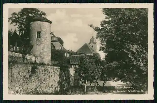 Foto AK Hildburghausen in Thüringen, An der Stadtmauer 1941 Feldpost gelaufen