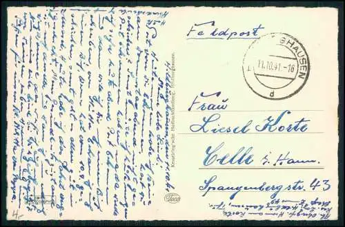 Foto AK Hildburghausen in Thüringen, An der Stadtmauer 1941 Feldpost gelaufen