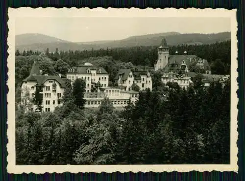 3x Foto Liberec Reichenberg Stadt Rathaus mit Brunnen Adolf Hitler-Platz 1939