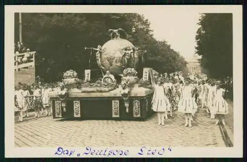 Foto AK Festzug des - 10. Deutsches Sängerbundesfest Wien 1928 Das deutsche Lied