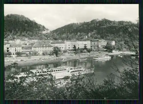 2x Foto Ernst Thälmann Dampfer in Rathen u. Bad Schandau VEB Schiffswerft Roßlau