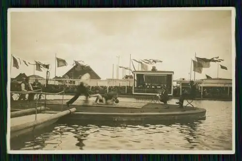 4x Foto Messe Wettkampf Ringen Hintergrund Skulpturen Bulle Löwe Leipzig ? 1933