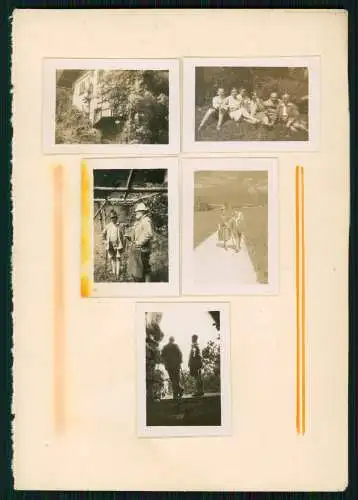 46x Foto 4x3cm Reise Heftchen eingeklebt mein Land Tirol Ortschaften uvm. 1936