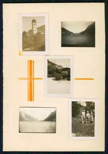 46x Foto 4x3cm Reise Heftchen eingeklebt mein Land Tirol Ortschaften uvm. 1936