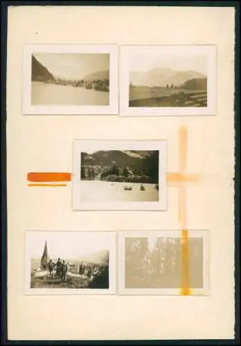 46x Foto 4x3cm Reise Heftchen eingeklebt mein Land Tirol Ortschaften uvm. 1936