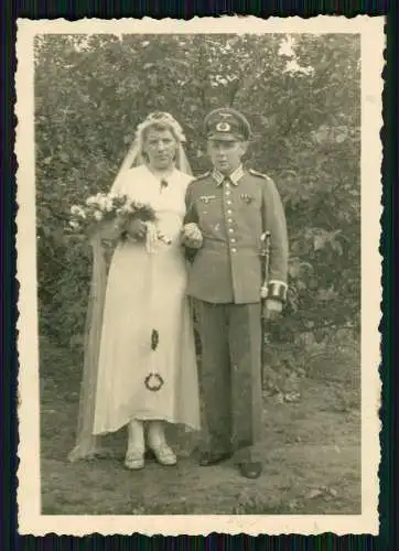 6x Foto Soldat der Wehrmacht Hochzeit Braut Bräutigam Blumen-Kinder uvm. 1941