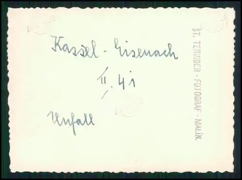9x Fahrzeug WH-110850 Wehrmacht Unfall im Winter 1941 Fahrt Kassel Eisenach