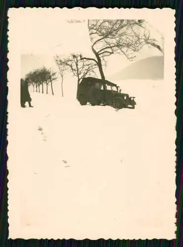 9x Fahrzeug WH-110850 Wehrmacht Unfall im Winter 1941 Fahrt Kassel Eisenach