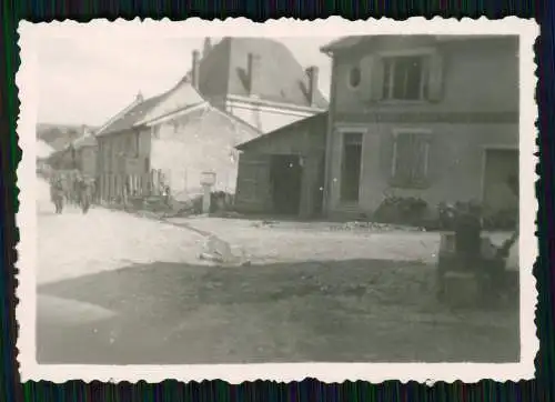 9x Foto Soldaten Wehrmacht Vormarsch Frankreich Kriegszerstörung info Rückseite