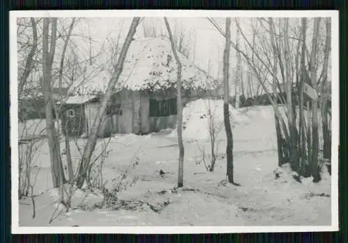 6x Foto Russland Soldaten Wehrmacht Winter in Hütten 1942