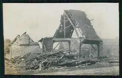 2x Foto 1. WK Belgien Frankreich bombardierte Wind-Mühle Kriegszerstörung 1916